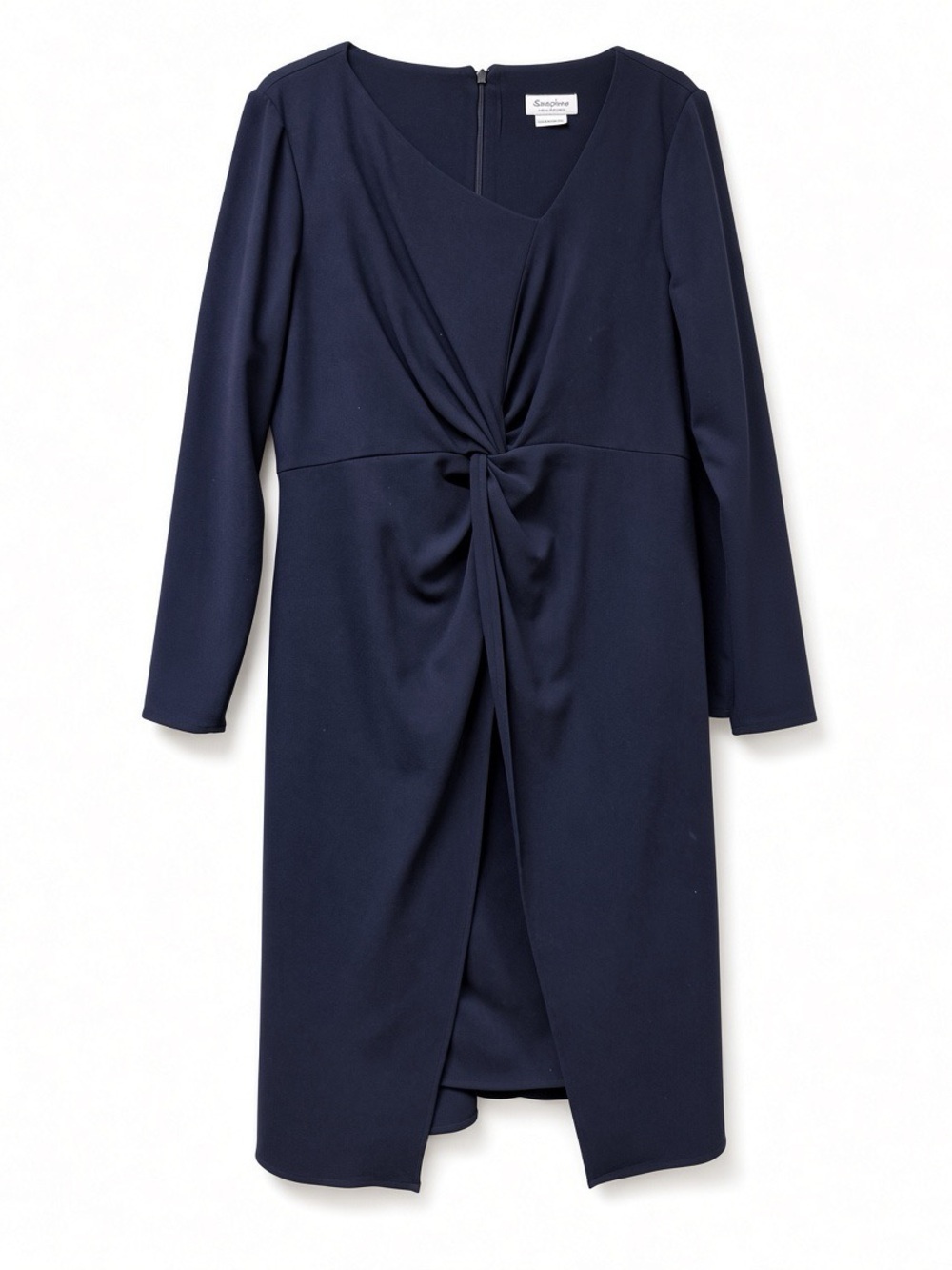 Seraphine Maternity Navy Long-Sleeve Dress